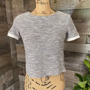Zara metallic knit crop top